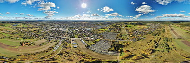 Turek - widok na cmentarz i miasto - dron dji